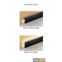 5cm Curved Clip-On Skirting Board | FLL-A-36-A5 Surface Aluminum Baseboard | DoorHub UAE